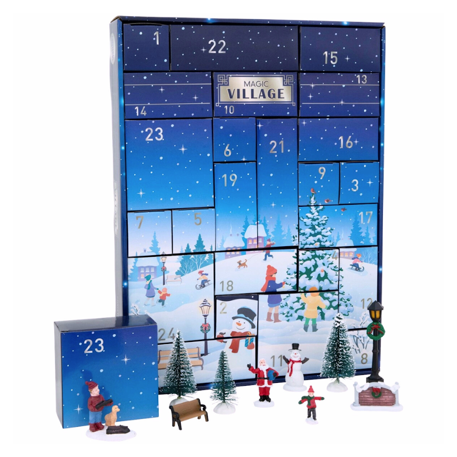 Calendario Dell'Avvento MAGIC VILLAGE® - Con Personaggi ed Accessori per Villaggi Natalizi