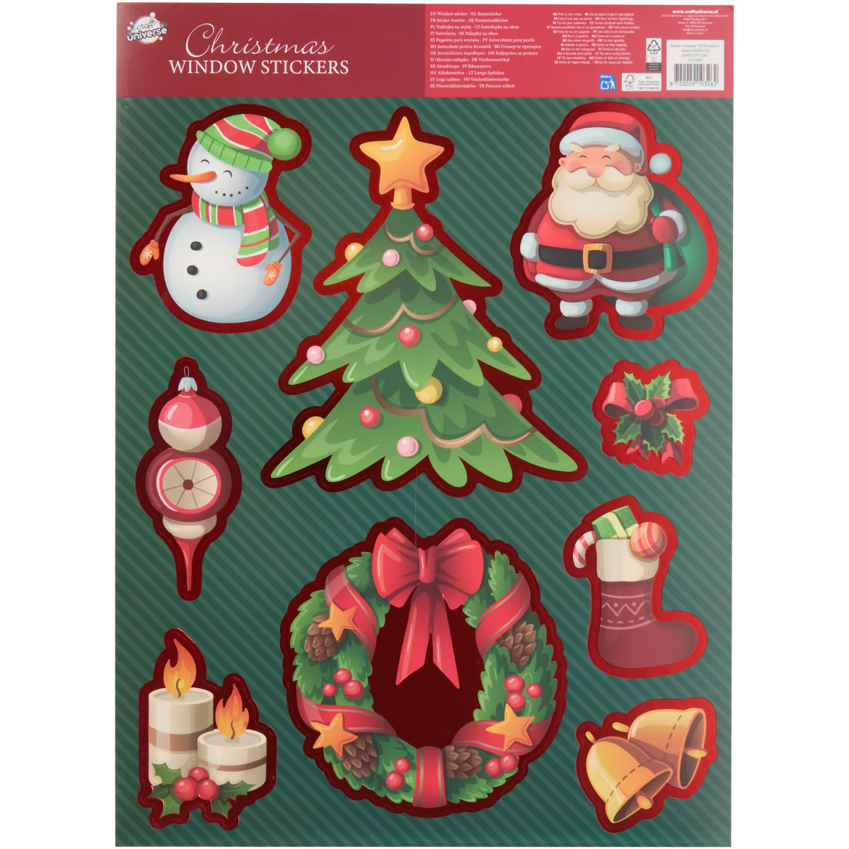 Adesivi Natalizi per Finestre - Albero di Natale