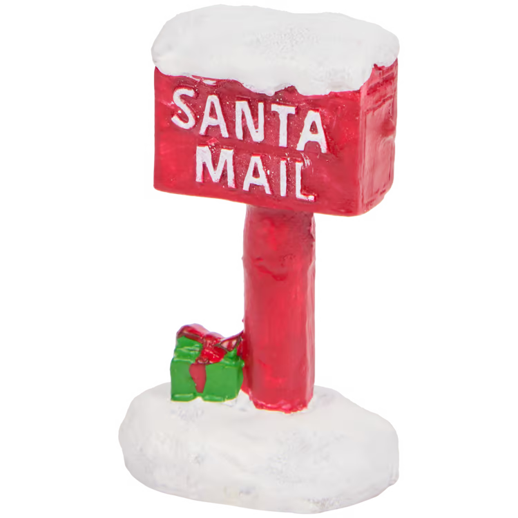 Cassetta della Posta di Babbo Natale - Accessorio per Villaggio Natalizio in miniatura