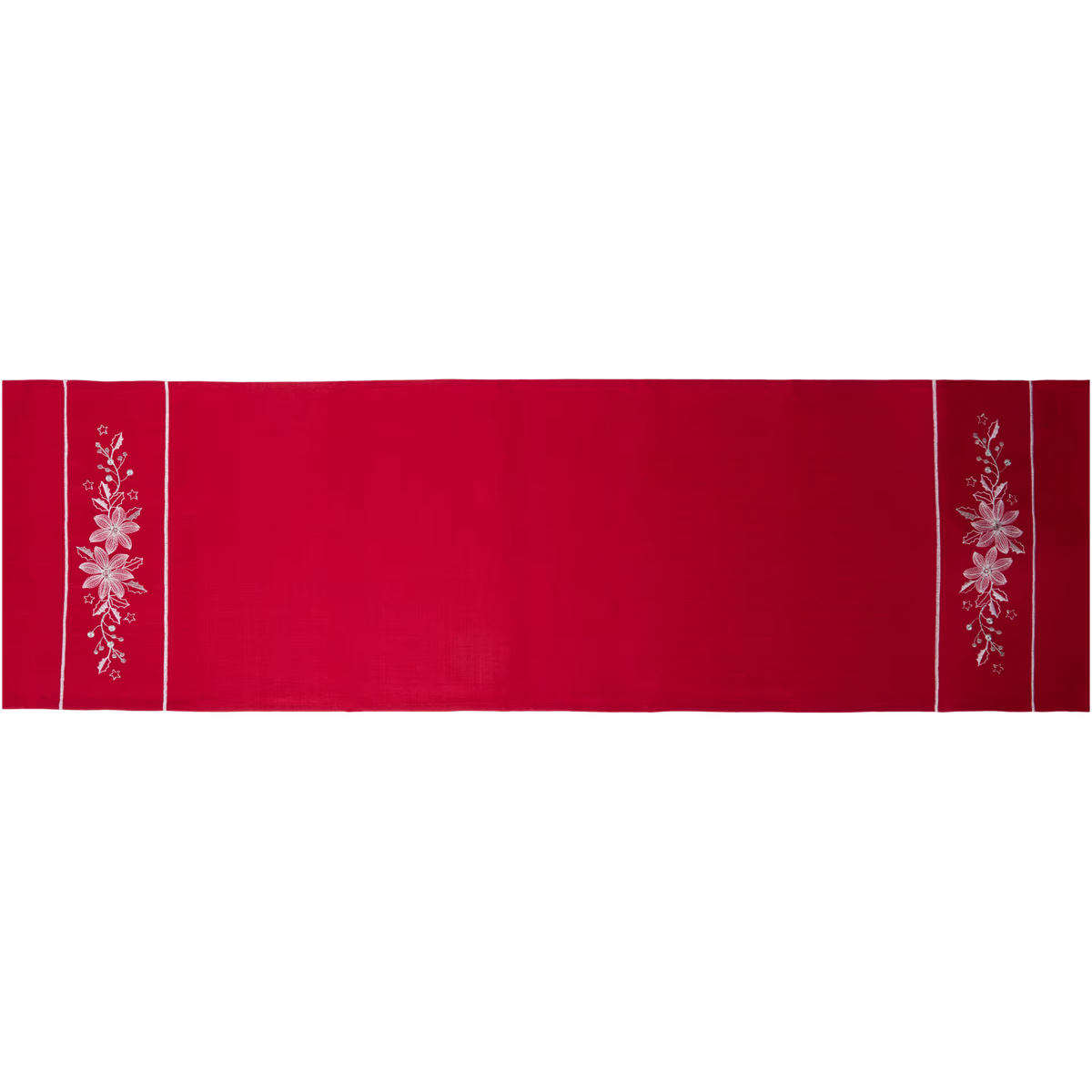 Runner Da Tavola Natalizio - Rosso con Ricami