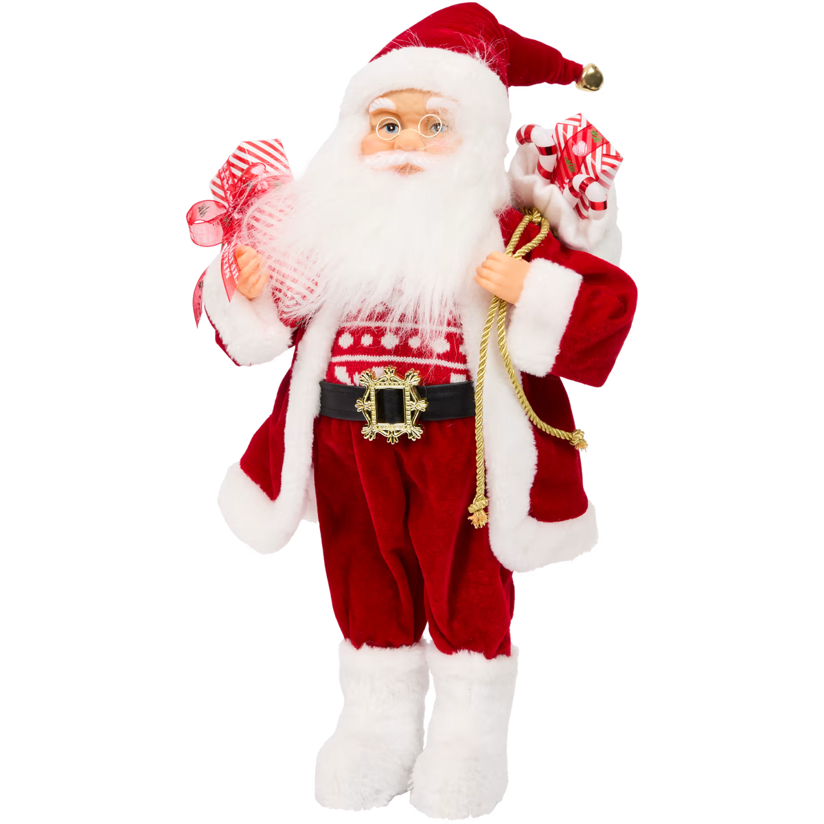 Babbo Natale Rosso con Regali - Figura Natalizia Grande