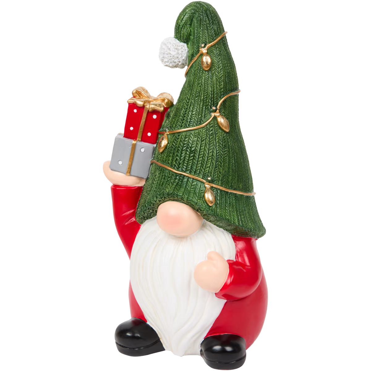 Gnomo con Regali - Figura Natalizia con luci LED