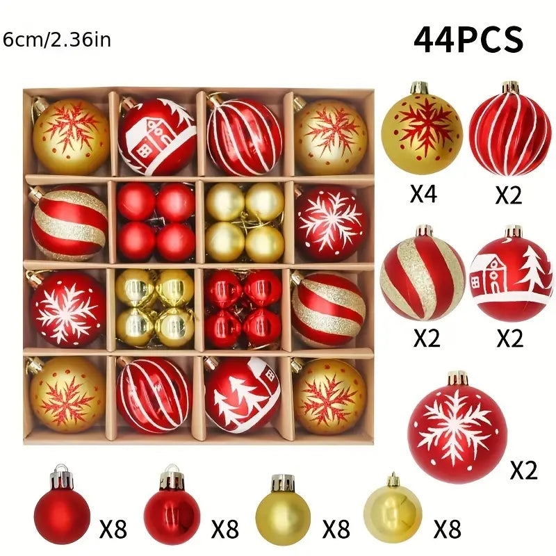 Palle per Albero di Natale - Set da 44 Pezzi