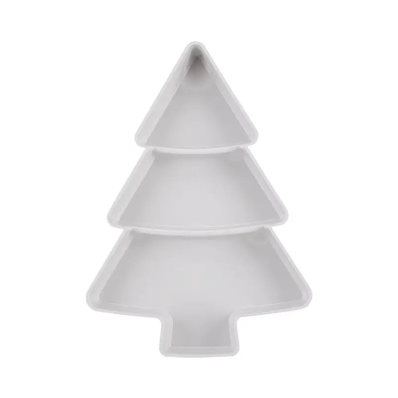 Piatto a Forma di Albero di Natale - Separato in Tre Parti