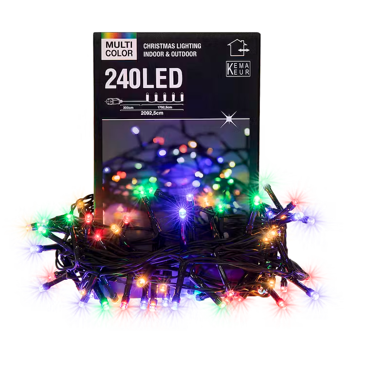 Luci Natalizie a LED - Catena da 240 Luci Multicolore