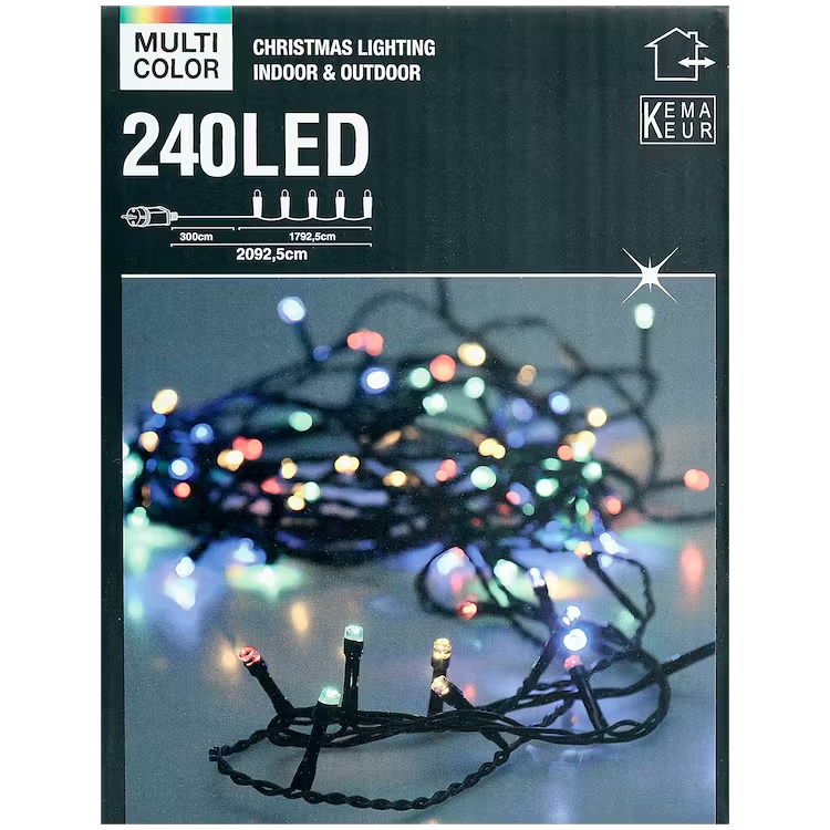 Luci Natalizie a LED - Catena da 240 Luci Multicolore
