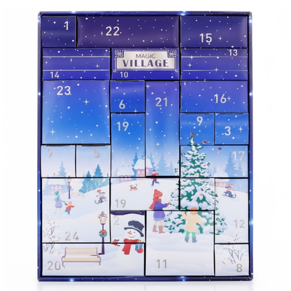 Calendario Dell'Avvento MAGIC VILLAGE® - Con Personaggi ed Accessori per Villaggi Natalizi