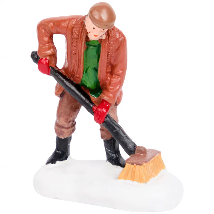 Spalatore di Neve - Personaggio per Villaggio Natalizio in miniatura