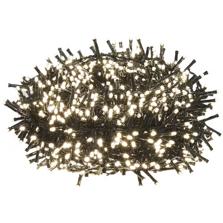 Luci Natalizie a LED XL - Catena da 2000 Luci Bianco Caldo