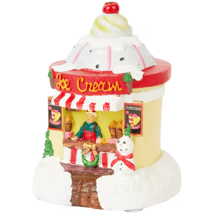 La Gelateria - Accessorio per Villaggio di Natale con Luci LED