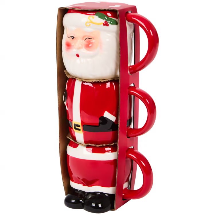 Set di Tazze impilabili - Babbo Natale