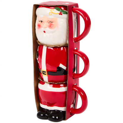 Set di Tazze impilabili - Babbo Natale