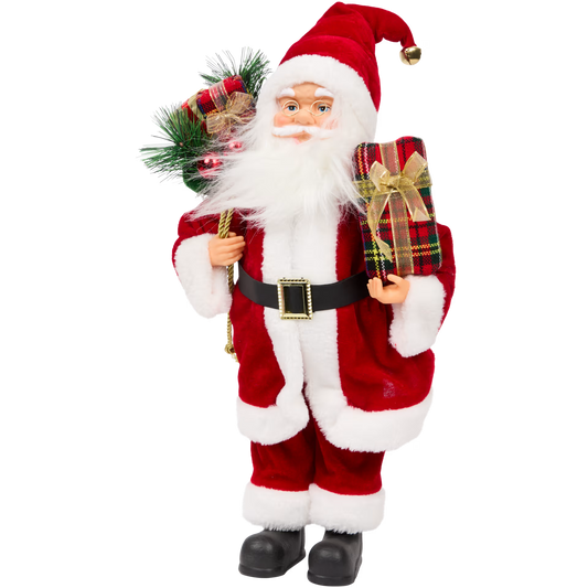 Babbo Natale con Regalo - Figura Natalizia Grande