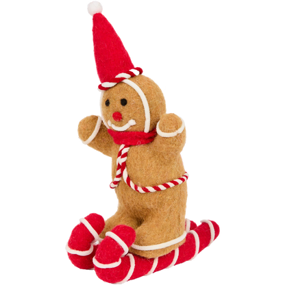 Omino di Pan di Zenzero - Figura Natalizia in Feltro