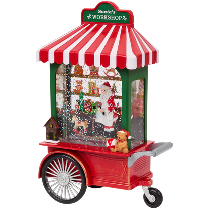 Il Carretto di Babbo Natale - Decorazione con Luce e Glitter
