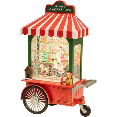 Il Carretto di Babbo Natale - Decorazione con Luce e Glitter