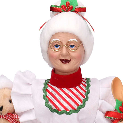 Mamma Natale con Orsacchiotto e Mestolo - Figura Natalizia