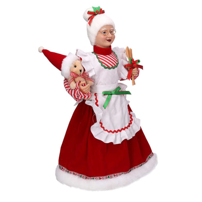 Mamma Natale con Orsacchiotto e Mestolo - Figura Natalizia