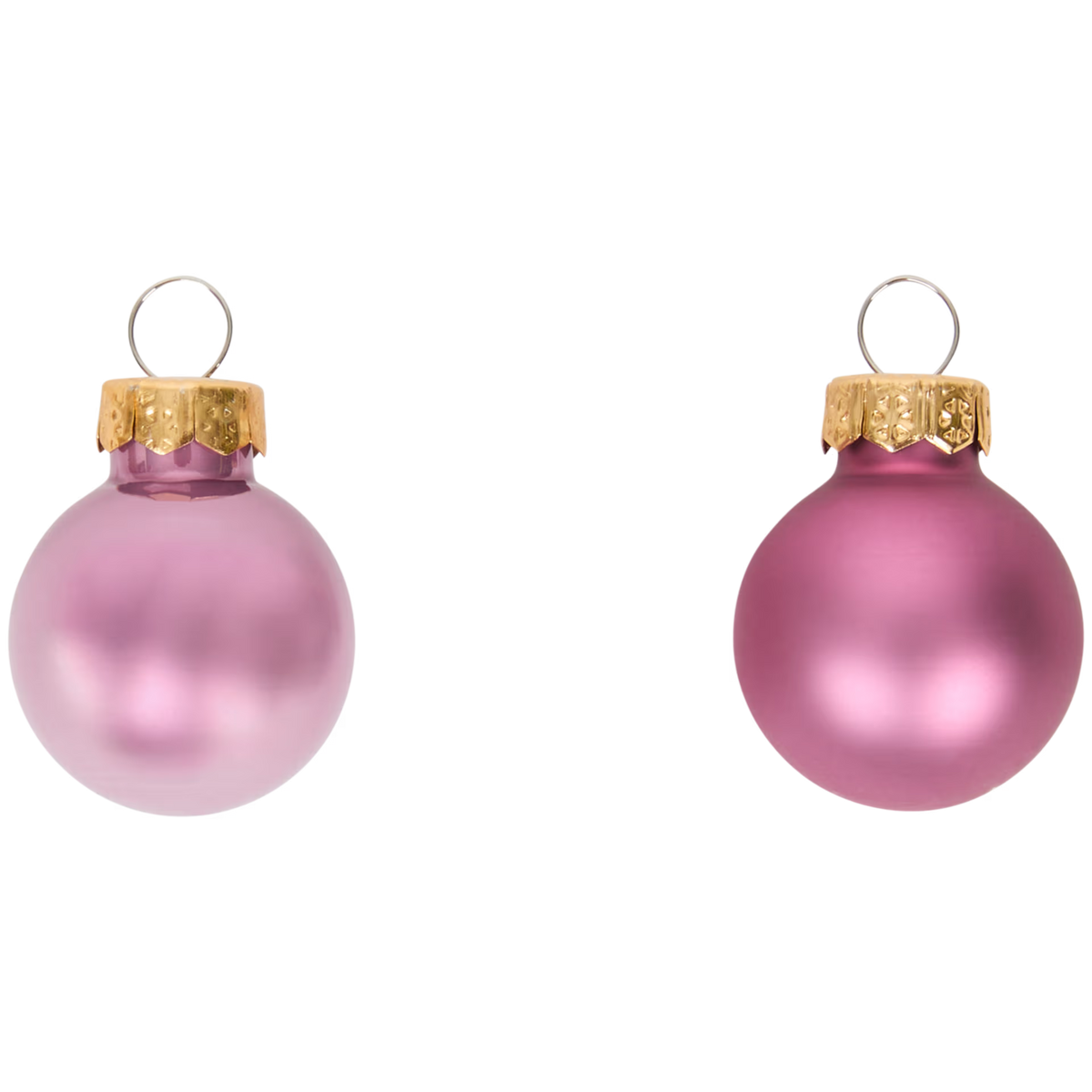 Mini Palline di Natale in vetro Set da 24 - Rosa