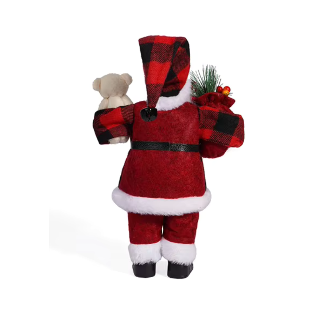 Babbo Natale con Orsacchiotto - Figura Natalizia