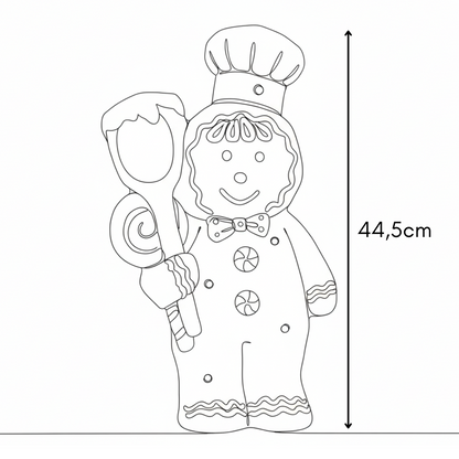 Omino di Pan di Zenzero - Figura Natalizia con luci LED