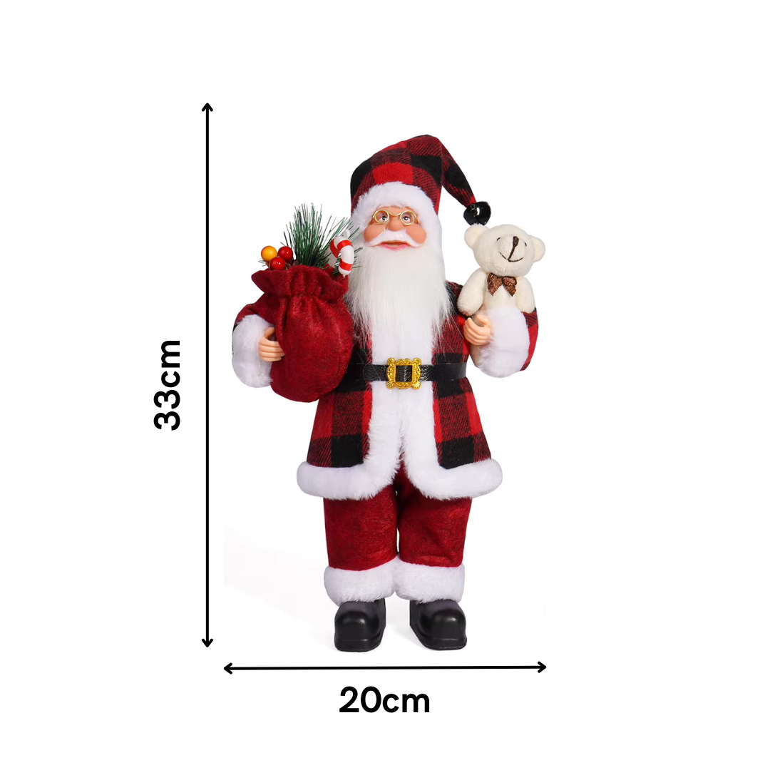 Babbo Natale con Orsacchiotto - Figura Natalizia