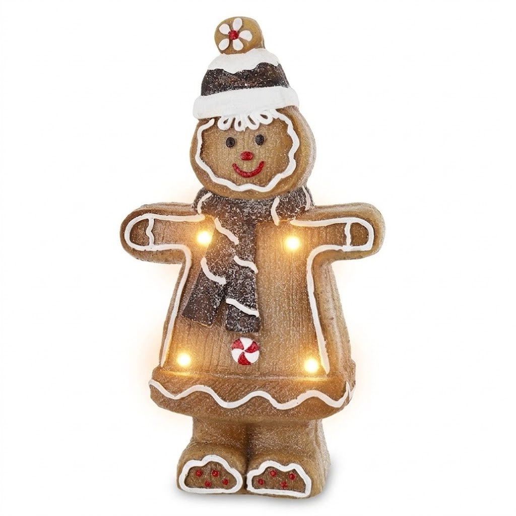 Omino di Pan di Zenzero - Figura Natalizia con luci LED