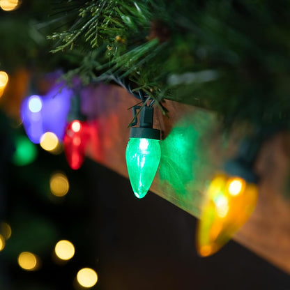 Luci Natalizie a Bulbo in Stile Americano - Catena da 10 Multicolore