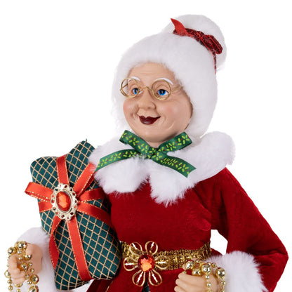 Mamma Natale con Regalo e Vestito Verde - Figura Natalizia