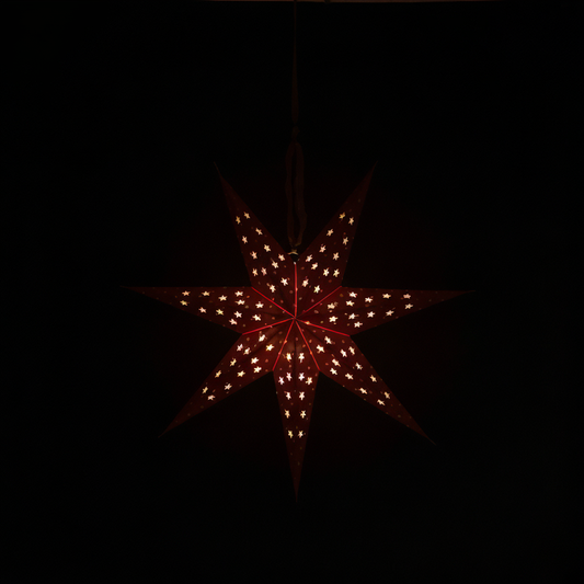 Lampada Stella di carta LED - Rossa