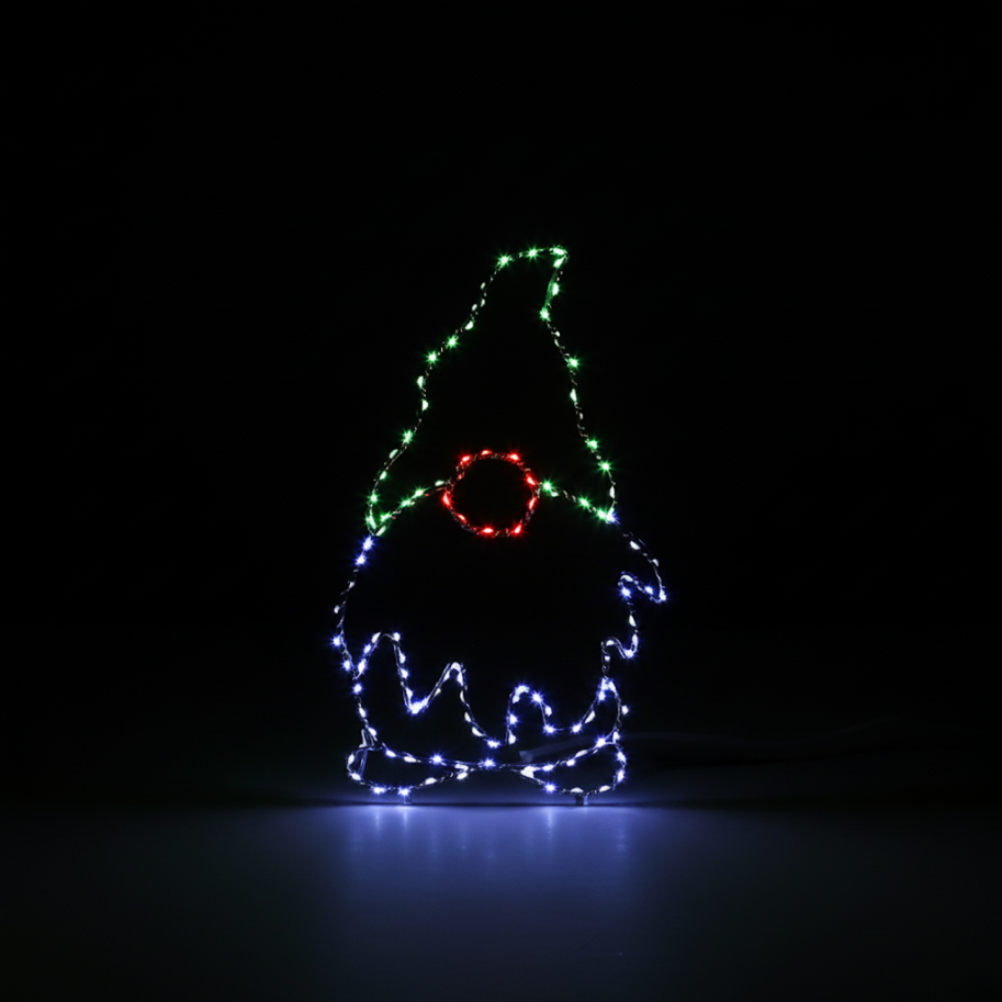 Sagoma Natalizia Luminosa Animata - Gnomo